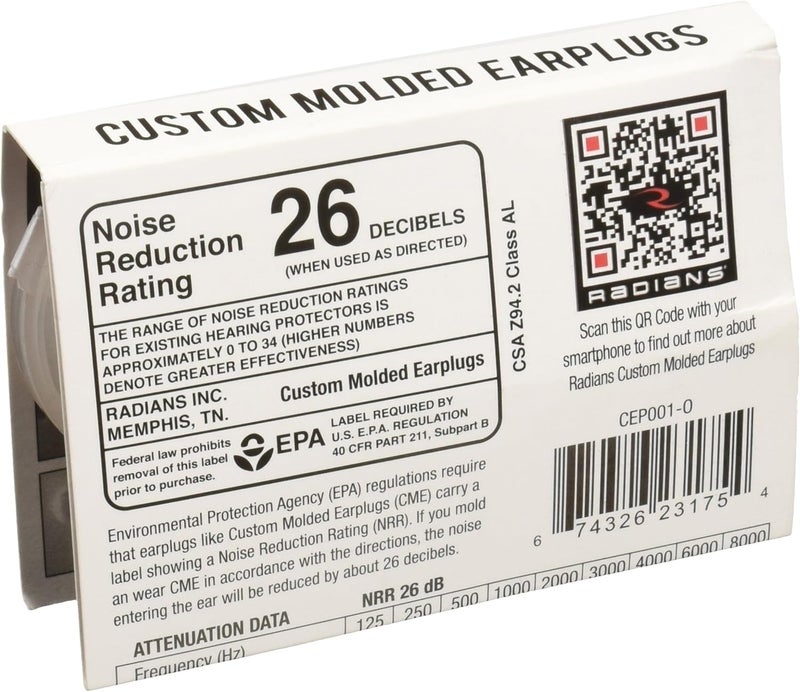 Radians Custom Molded Earplugs - Easy Do-It-Yourself Kit, Orange, NRR 26 - Image 2